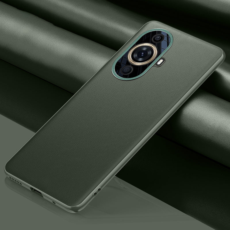For Huawei nova 11 Cell Phone Case Metal Lens Protection Leather Coated TPU+PC Cover (2nd Gen)