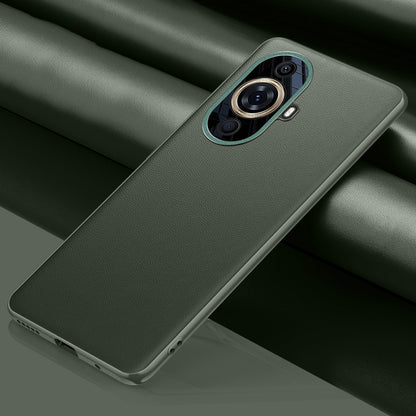 For Huawei nova 11 Cell Phone Case Metal Lens Protection Leather Coated TPU+PC Cover (2nd Gen)