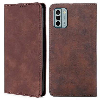 For Nokia G22 Card Holder PU Leather Case Skin-touch Stand Mobile Phone Drop-proof Cover