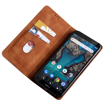 For Nokia G22 Card Holder PU Leather Case Skin-touch Stand Mobile Phone Drop-proof Cover