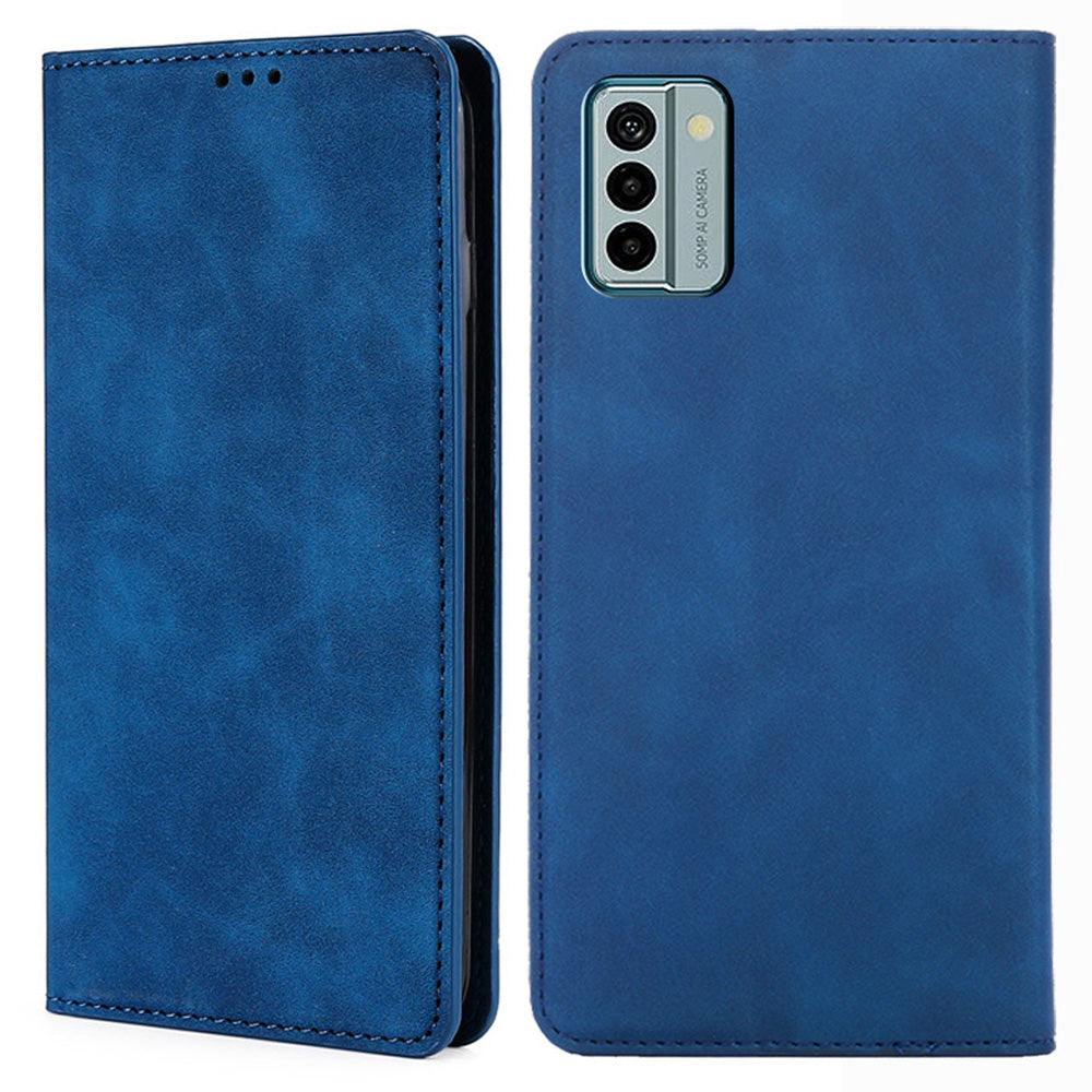 For Nokia G22 Card Holder PU Leather Case Skin-touch Stand Mobile Phone Drop-proof Cover