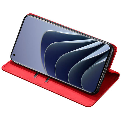 For OnePlus Nord 3 5G / Ace 2V 5G Magnetic Closing Skin-touch Phone Case Leather Stand Cover with Card Slots