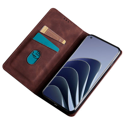 For OnePlus Nord 3 5G / Ace 2V 5G Magnetic Closing Skin-touch Phone Case Leather Stand Cover with Card Slots