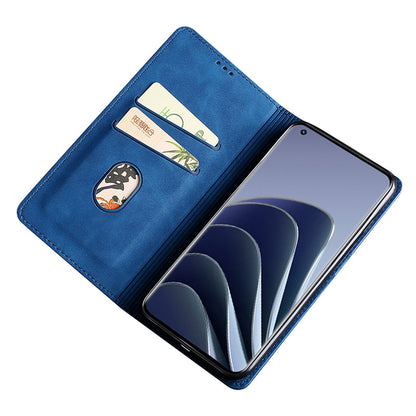 For OnePlus Nord 3 5G / Ace 2V 5G Magnetic Closing Skin-touch Phone Case Leather Stand Cover with Card Slots