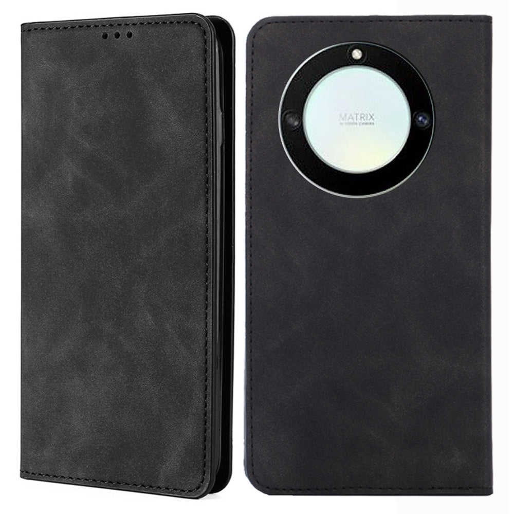 For Honor X40 / X9a / Magic5 Lite 5G PU Leather Flip Phone Case Card Holder Skin-touch Stand Cover