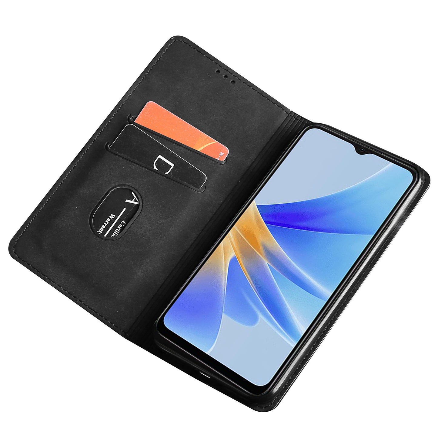 For Oppo Find X6 Pro PU Leather Phone Stand Case Card Holder Skin-touch Smartphone Cover