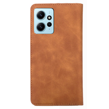 For Xiaomi Redmi Note 12 4G Card Holder Phone Case Skin-touch PU Leather Stand Cover