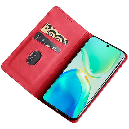 For Xiaomi Redmi Note 12 4G Card Holder Phone Case Skin-touch PU Leather Stand Cover