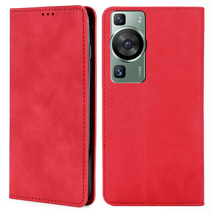 For Huawei P60 / P60 Pro PU Leather Card Holder Phone Case Skin-touch Stand Smartphone Cover
