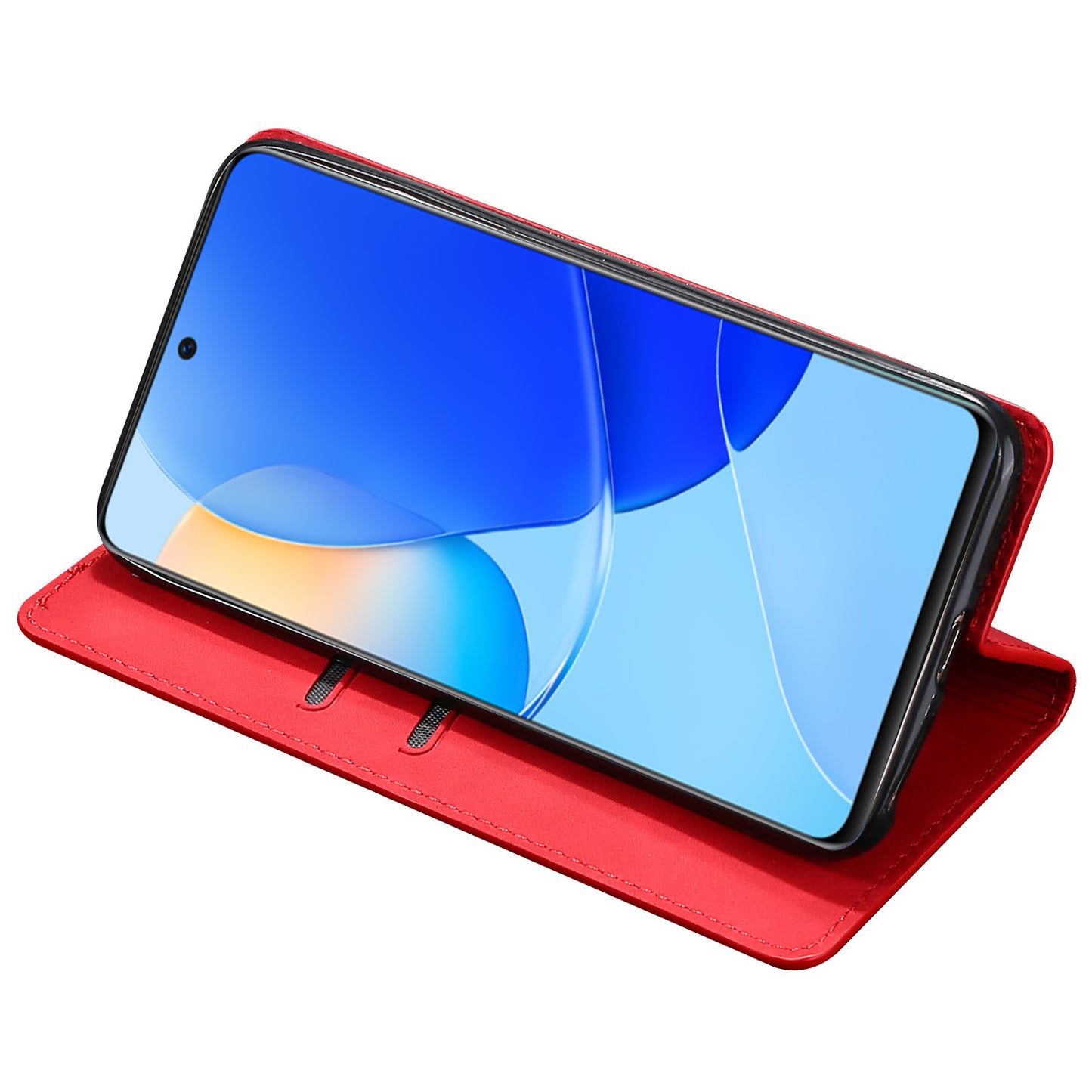 For Huawei P60 / P60 Pro PU Leather Card Holder Phone Case Skin-touch Stand Smartphone Cover