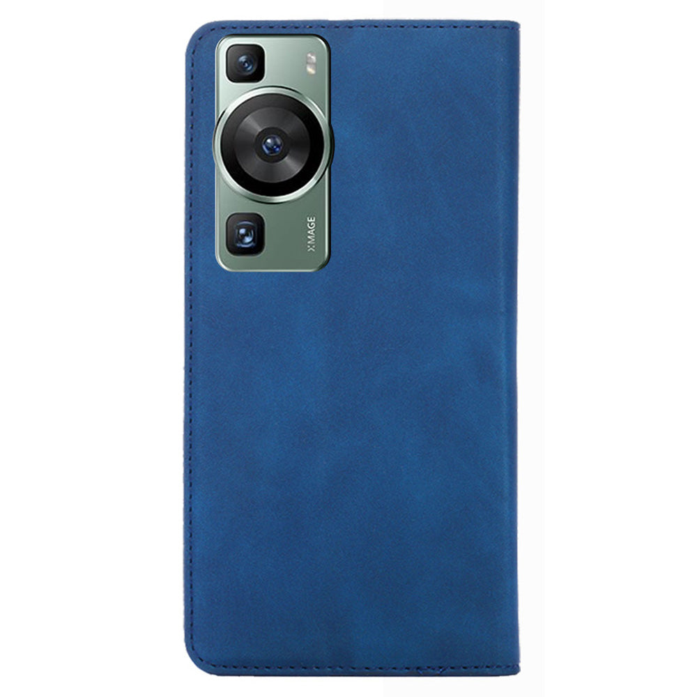 For Huawei P60 / P60 Pro PU Leather Card Holder Phone Case Skin-touch Stand Smartphone Cover