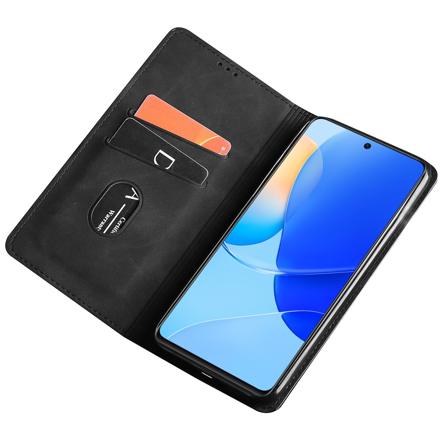 For Huawei P60 / P60 Pro PU Leather Card Holder Phone Case Skin-touch Stand Smartphone Cover