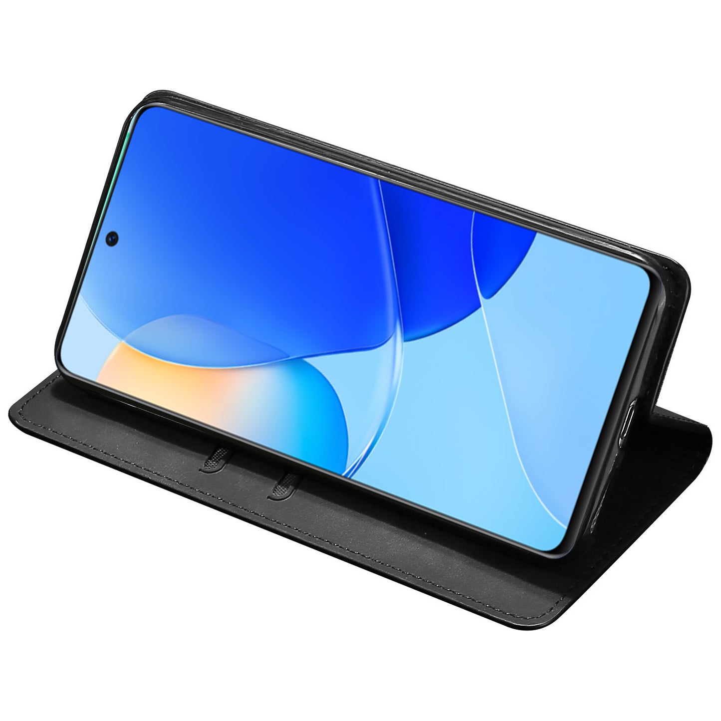 For Huawei P60 / P60 Pro PU Leather Card Holder Phone Case Skin-touch Stand Smartphone Cover