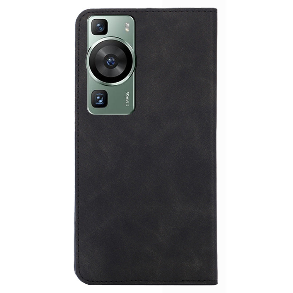 For Huawei P60 / P60 Pro PU Leather Card Holder Phone Case Skin-touch Stand Smartphone Cover