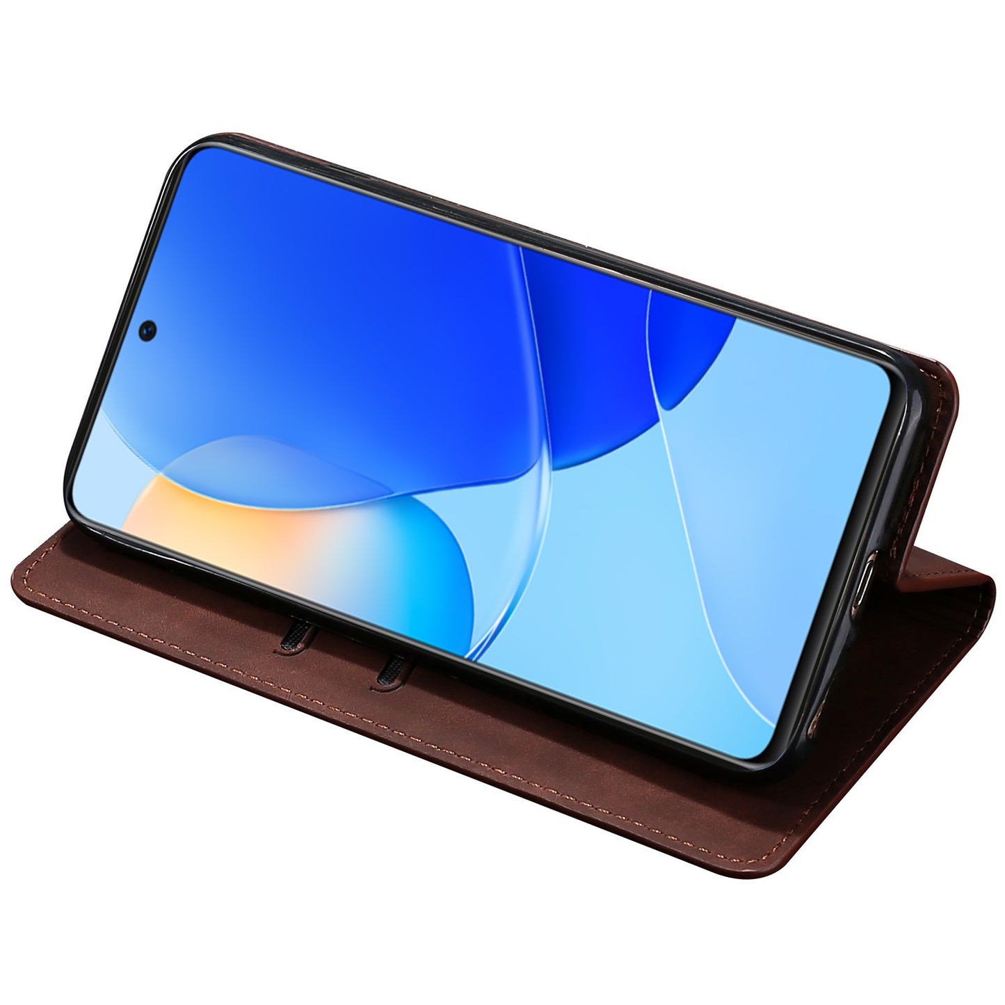 For Huawei P60 / P60 Pro PU Leather Card Holder Phone Case Skin-touch Stand Smartphone Cover