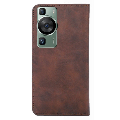 For Huawei P60 / P60 Pro PU Leather Card Holder Phone Case Skin-touch Stand Smartphone Cover