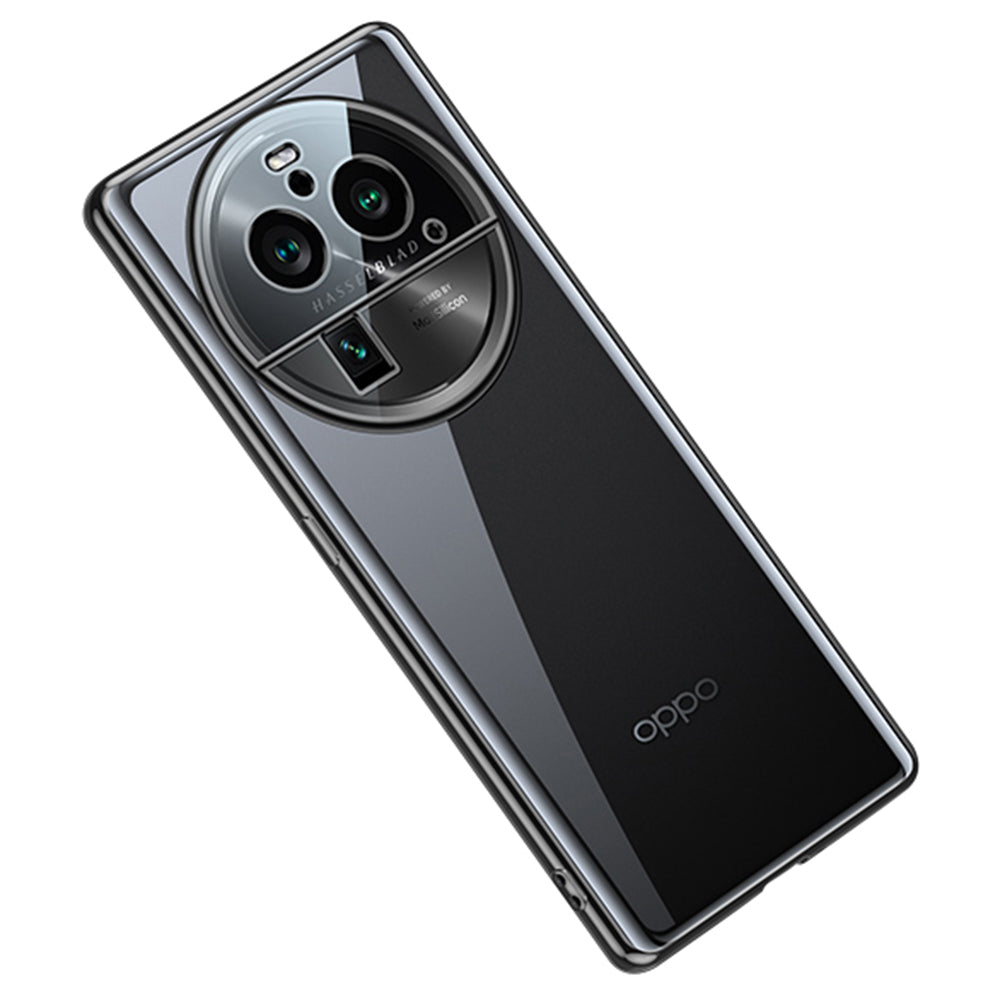 SULADA For Oppo Find X6 Pro Electroplating Straight Edge Back Cover Soft TPU Clear Phone Case