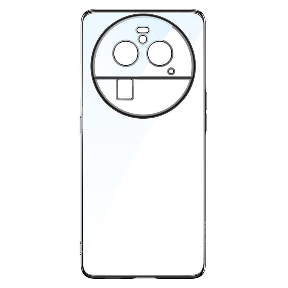 SULADA For Oppo Find X6 Pro Electroplating Straight Edge Back Cover Soft TPU Clear Phone Case