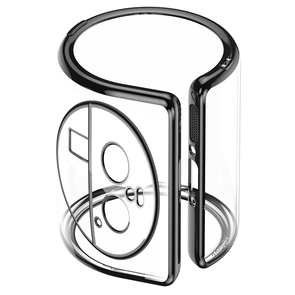 SULADA For Oppo Find X6 Pro Electroplating Straight Edge Back Cover Soft TPU Clear Phone Case