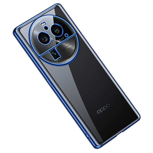 SULADA For Oppo Find X6 Pro Electroplating Straight Edge Back Cover Soft TPU Clear Phone Case