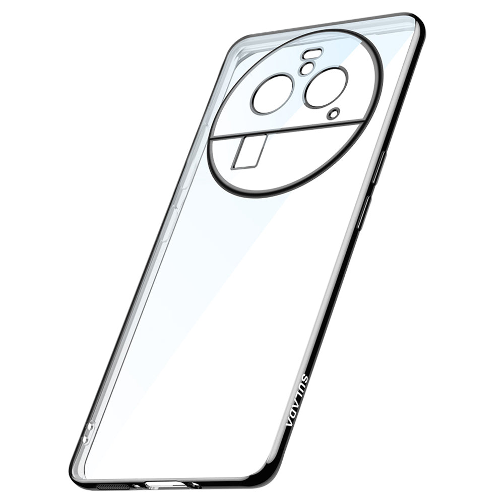 SULADA For Oppo Find X6 Pro Electroplating Straight Edge Back Cover Soft TPU Clear Phone Case