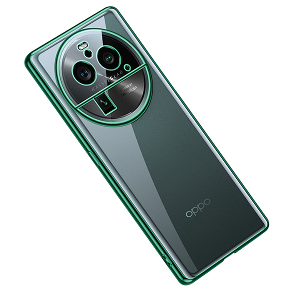 SULADA For Oppo Find X6 Pro Electroplating Straight Edge Back Cover Soft TPU Clear Phone Case