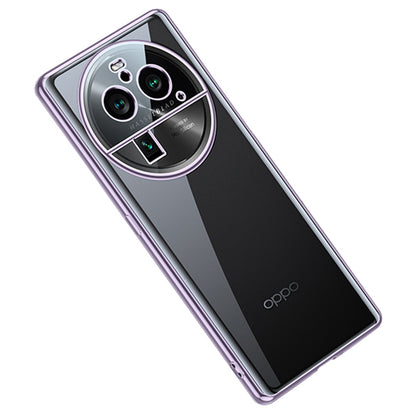 SULADA For Oppo Find X6 Pro Electroplating Straight Edge Back Cover Soft TPU Clear Phone Case