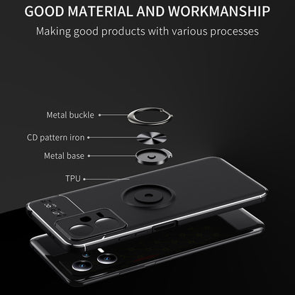 Phone Case for Xiaomi Redmi Note 12 5G (Global) Anti-drop Ring Holder Kickstand TPU Protective Cover