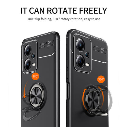 Phone Case for Xiaomi Redmi Note 12 5G (Global) Anti-drop Ring Holder Kickstand TPU Protective Cover