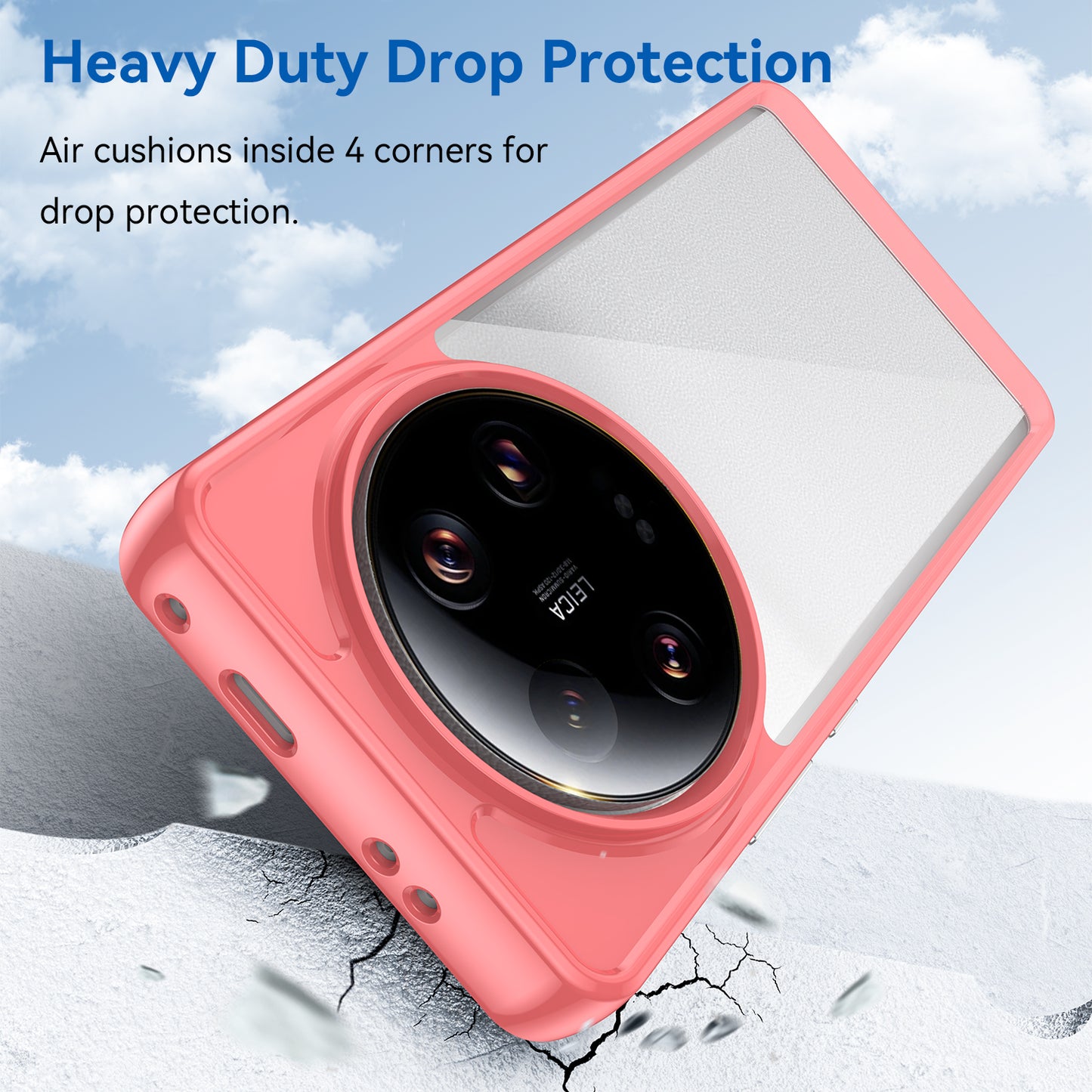 For Xiaomi 13 Ultra Transparent Back Case TPU+Acrylic Anti-Scratch Shockproof Phone Cover