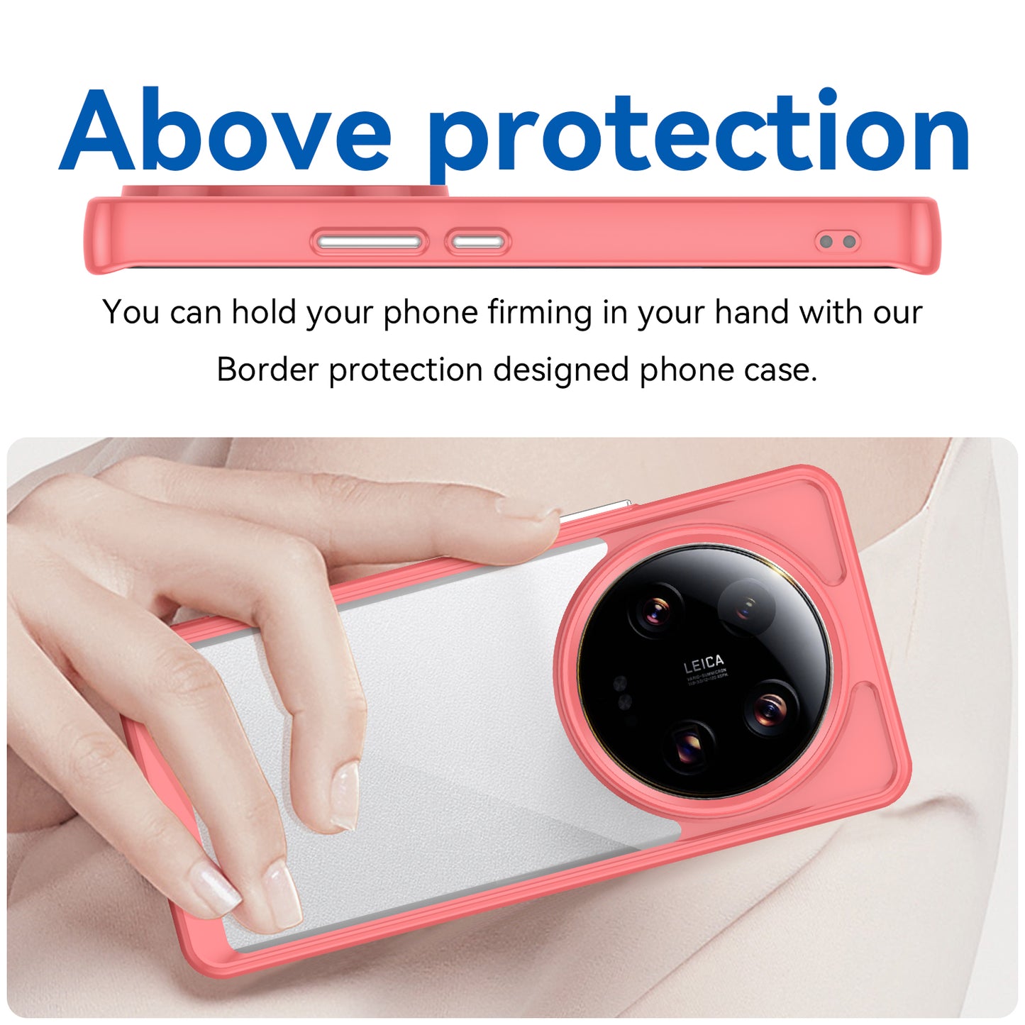 For Xiaomi 13 Ultra Transparent Back Case TPU+Acrylic Anti-Scratch Shockproof Phone Cover