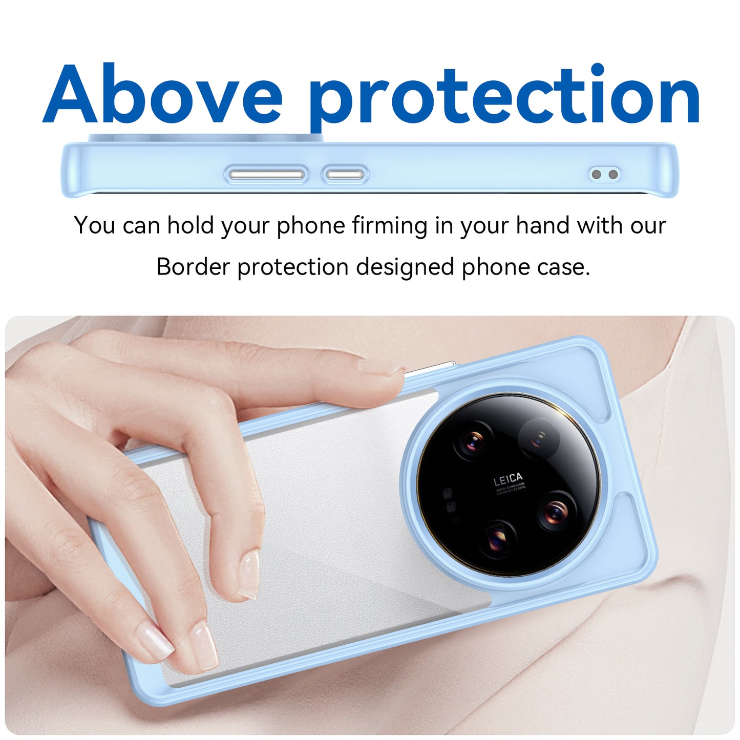 For Xiaomi 13 Ultra Transparent Back Case TPU+Acrylic Anti-Scratch Shockproof Phone Cover