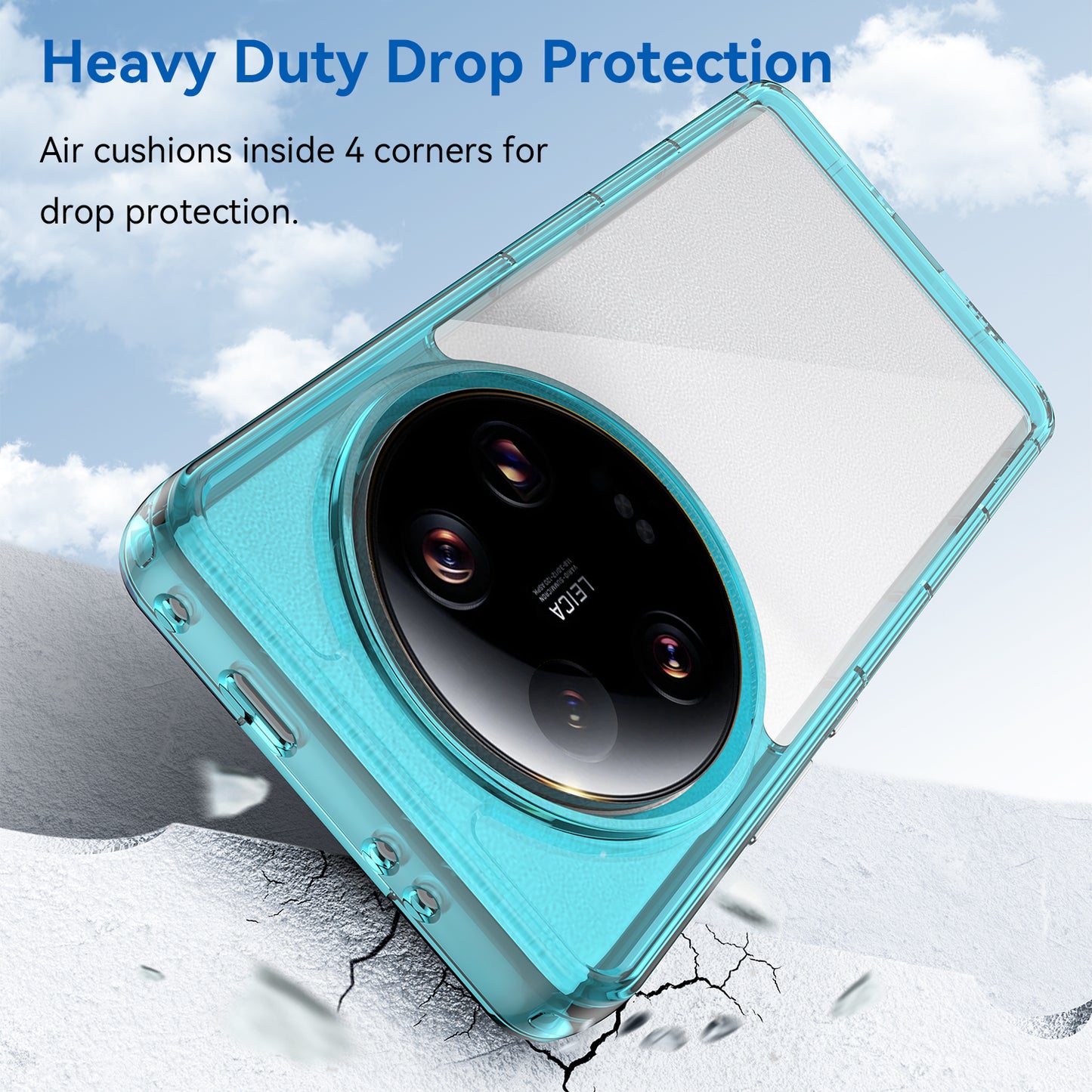 For Xiaomi 13 Ultra Transparent Back Case TPU+Acrylic Anti-Scratch Shockproof Phone Cover