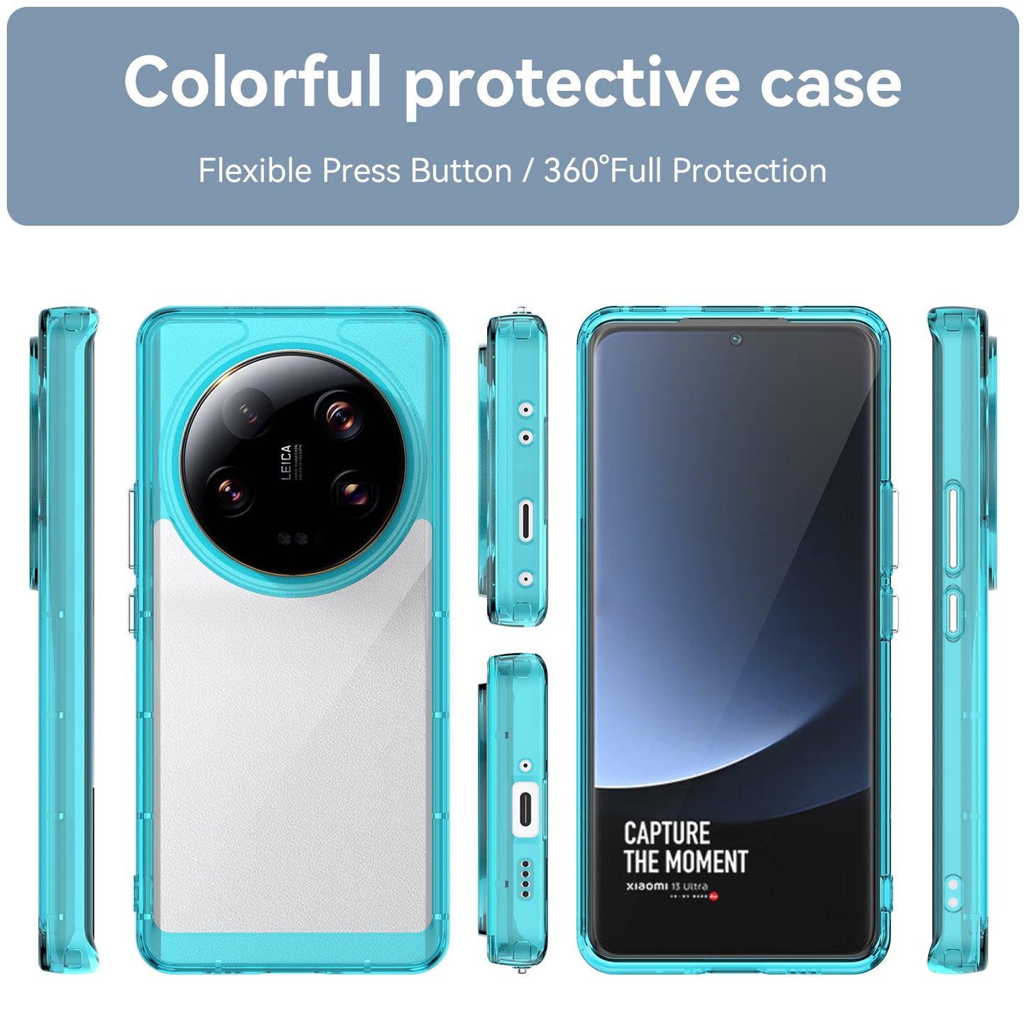 For Xiaomi 13 Ultra Transparent Back Case TPU+Acrylic Anti-Scratch Shockproof Phone Cover