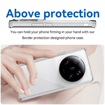 For Xiaomi 13 Ultra Transparent Back Case TPU+Acrylic Anti-Scratch Shockproof Phone Cover