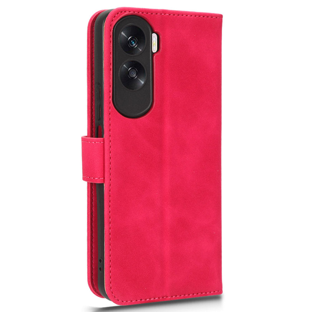 For Honor X50i 5G / 90 Lite 5G PU Leather Wallet Drop-proof Cover Skin-touch Stand Phone Case