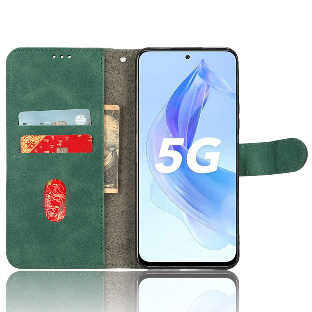 For Honor X50i 5G / 90 Lite 5G PU Leather Wallet Drop-proof Cover Skin-touch Stand Phone Case