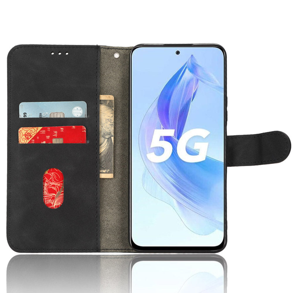 For Honor X50i 5G / 90 Lite 5G PU Leather Wallet Drop-proof Cover Skin-touch Stand Phone Case