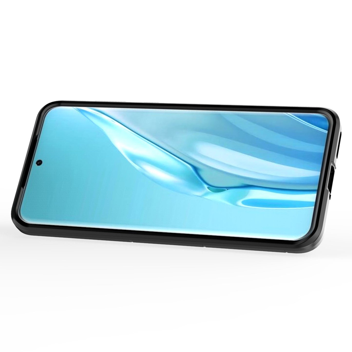 For Huawei P60 Art Rotating Ring Kickstand Phone Case TPU+PC Hybrid Dual Layer Defender Cover