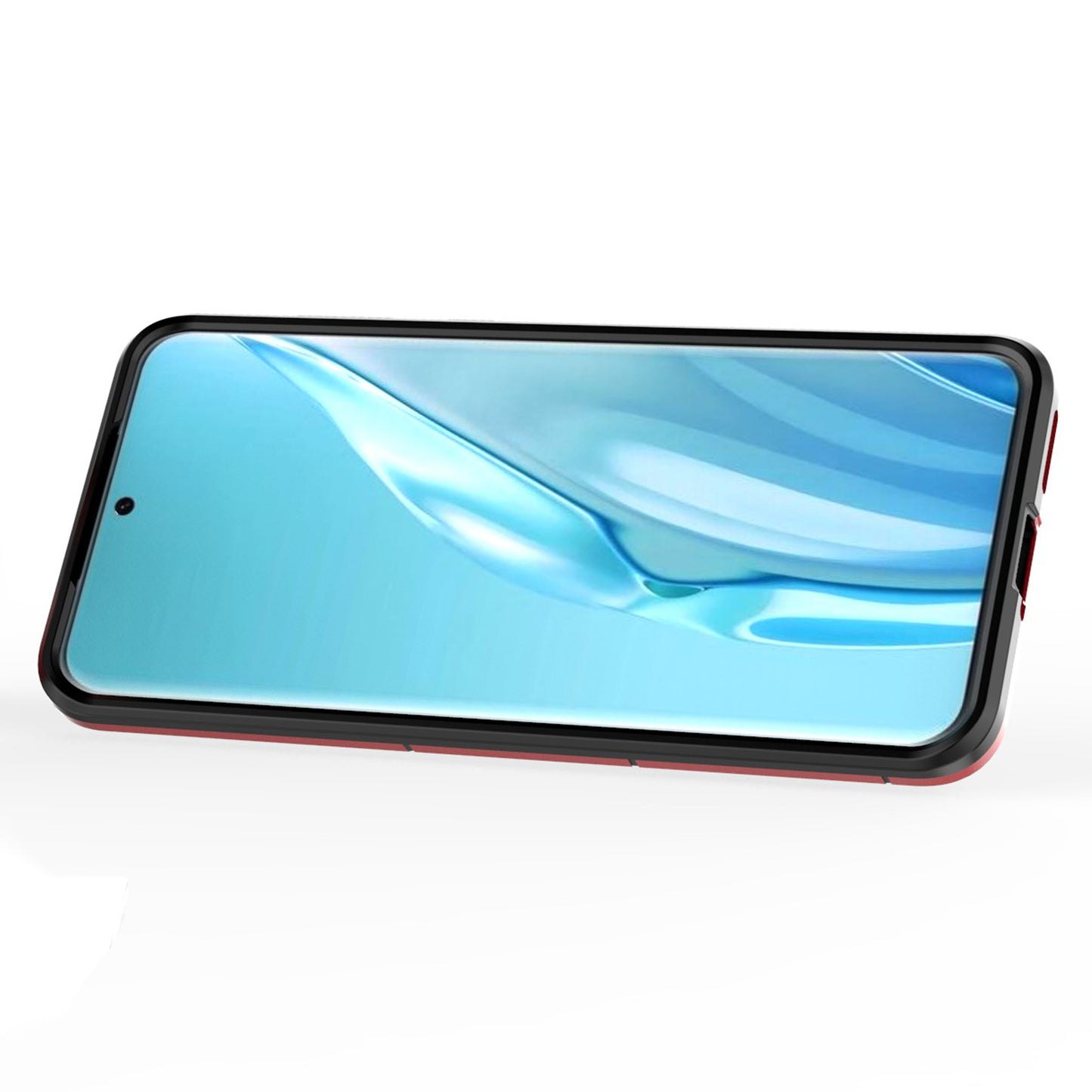 For Huawei P60 Art Rotating Ring Kickstand Phone Case TPU+PC Hybrid Dual Layer Defender Cover