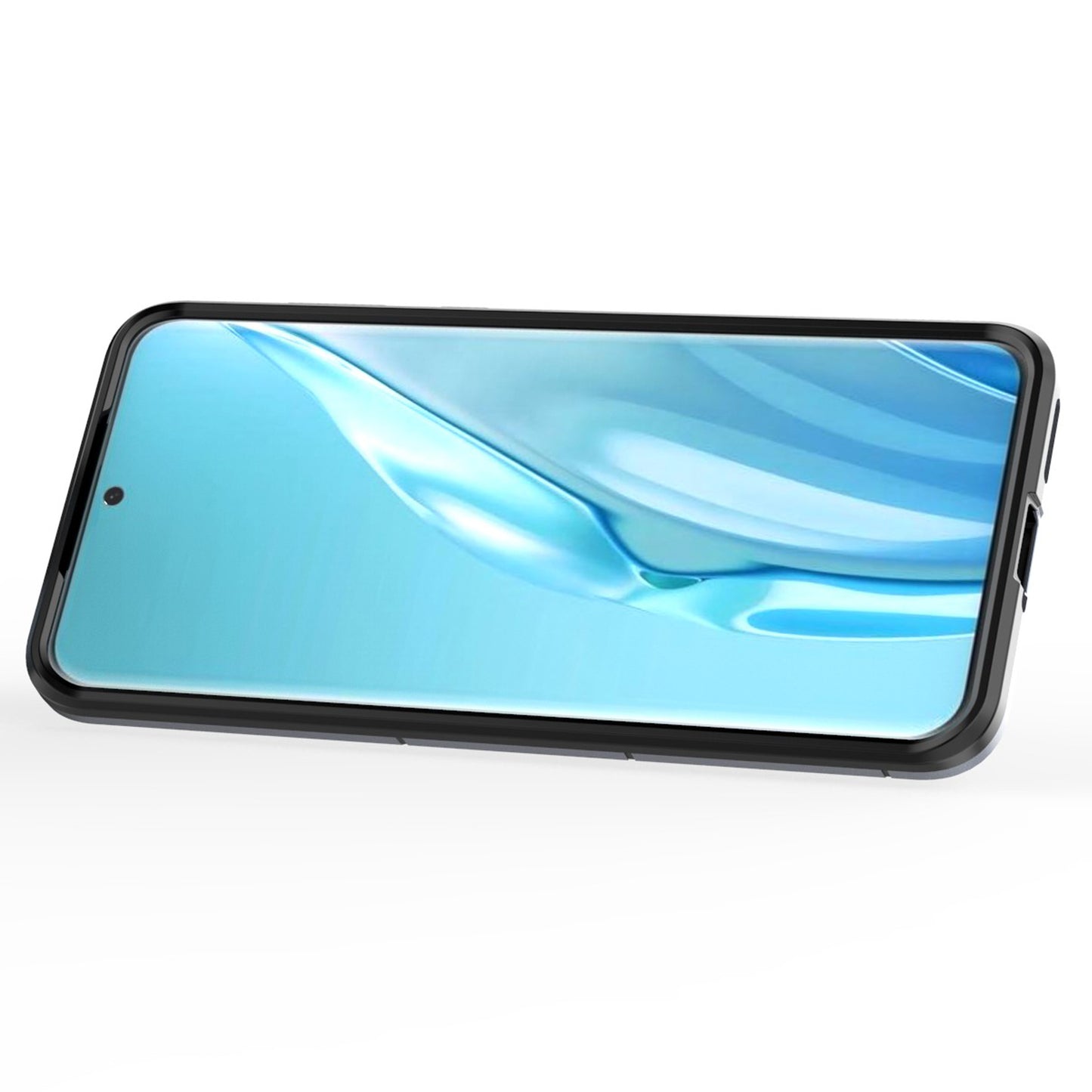 For Huawei P60 Art Rotating Ring Kickstand Phone Case TPU+PC Hybrid Dual Layer Defender Cover