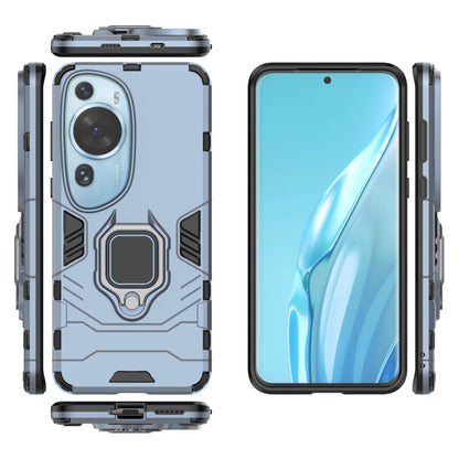 For Huawei P60 Art Rotating Ring Kickstand Phone Case TPU+PC Hybrid Dual Layer Defender Cover