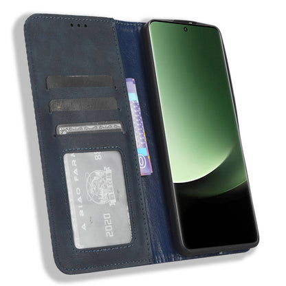 Retro Stand Phone Case for Xiaomi 13 Ultra , PU Leather + TPU Wallet Cover