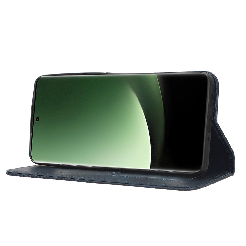Retro Stand Phone Case for Xiaomi 13 Ultra , PU Leather + TPU Wallet Cover