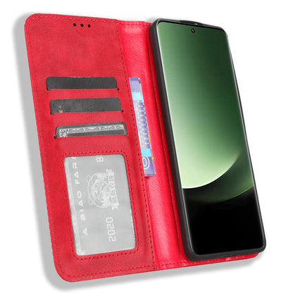 Retro Stand Phone Case for Xiaomi 13 Ultra , PU Leather + TPU Wallet Cover