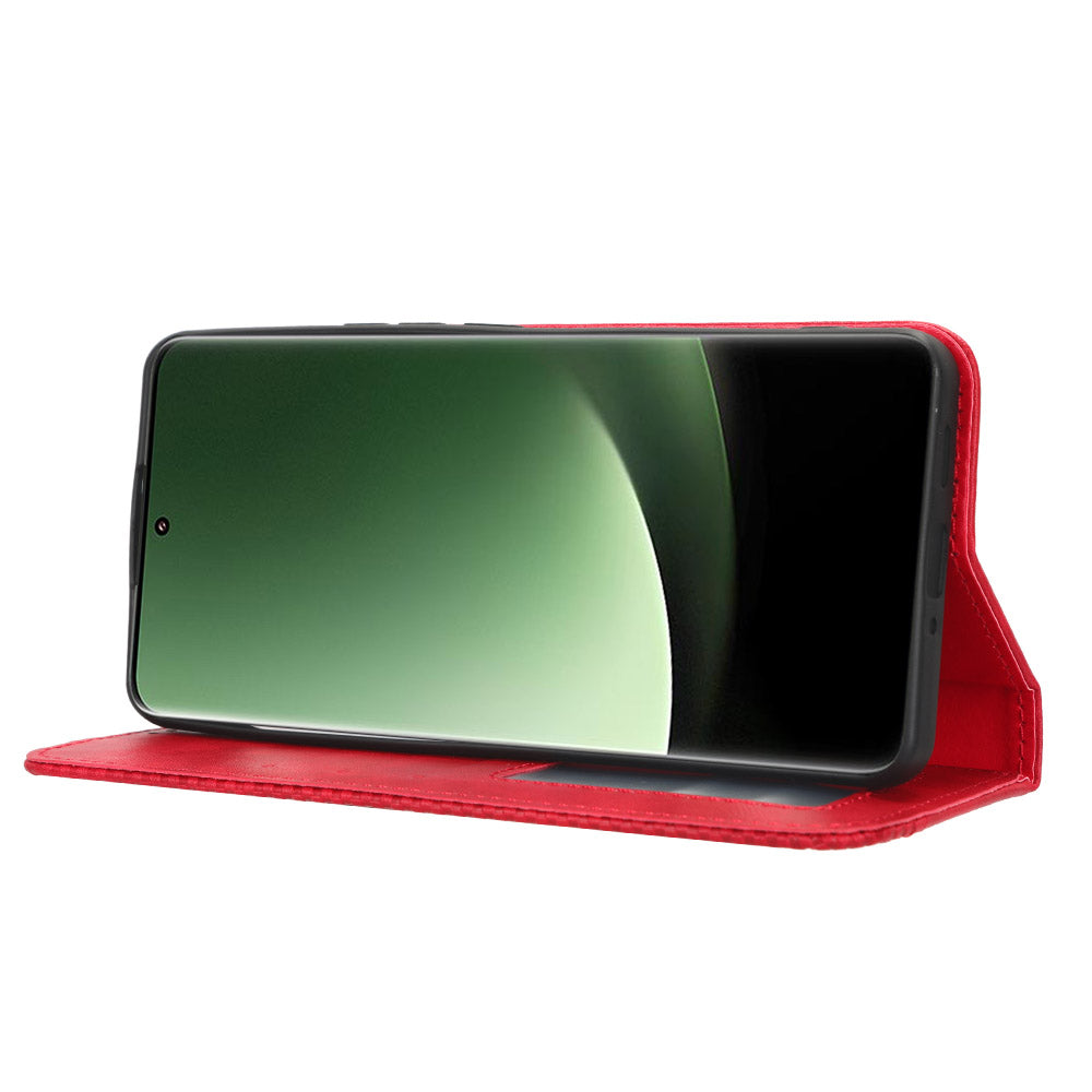 Retro Stand Phone Case for Xiaomi 13 Ultra , PU Leather + TPU Wallet Cover