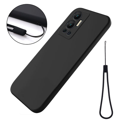 For Infinix Hot 12 4G Liquid Silicone Shockproof Phone Case Anti-Scratch Soft Lining Back Cover