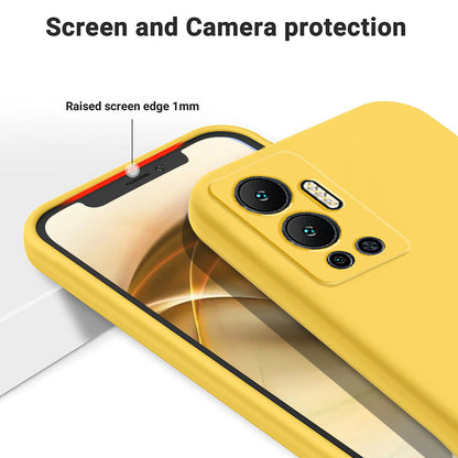 For Infinix Hot 12 4G Liquid Silicone Shockproof Phone Case Anti-Scratch Soft Lining Back Cover