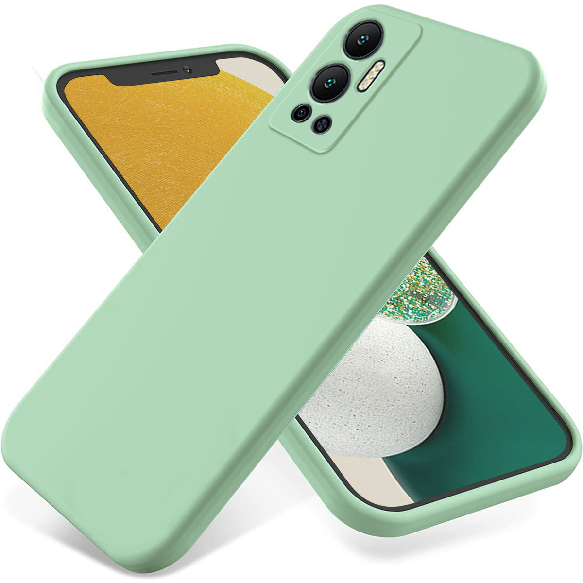 For Infinix Hot 12 4G Liquid Silicone Shockproof Phone Case Anti-Scratch Soft Lining Back Cover