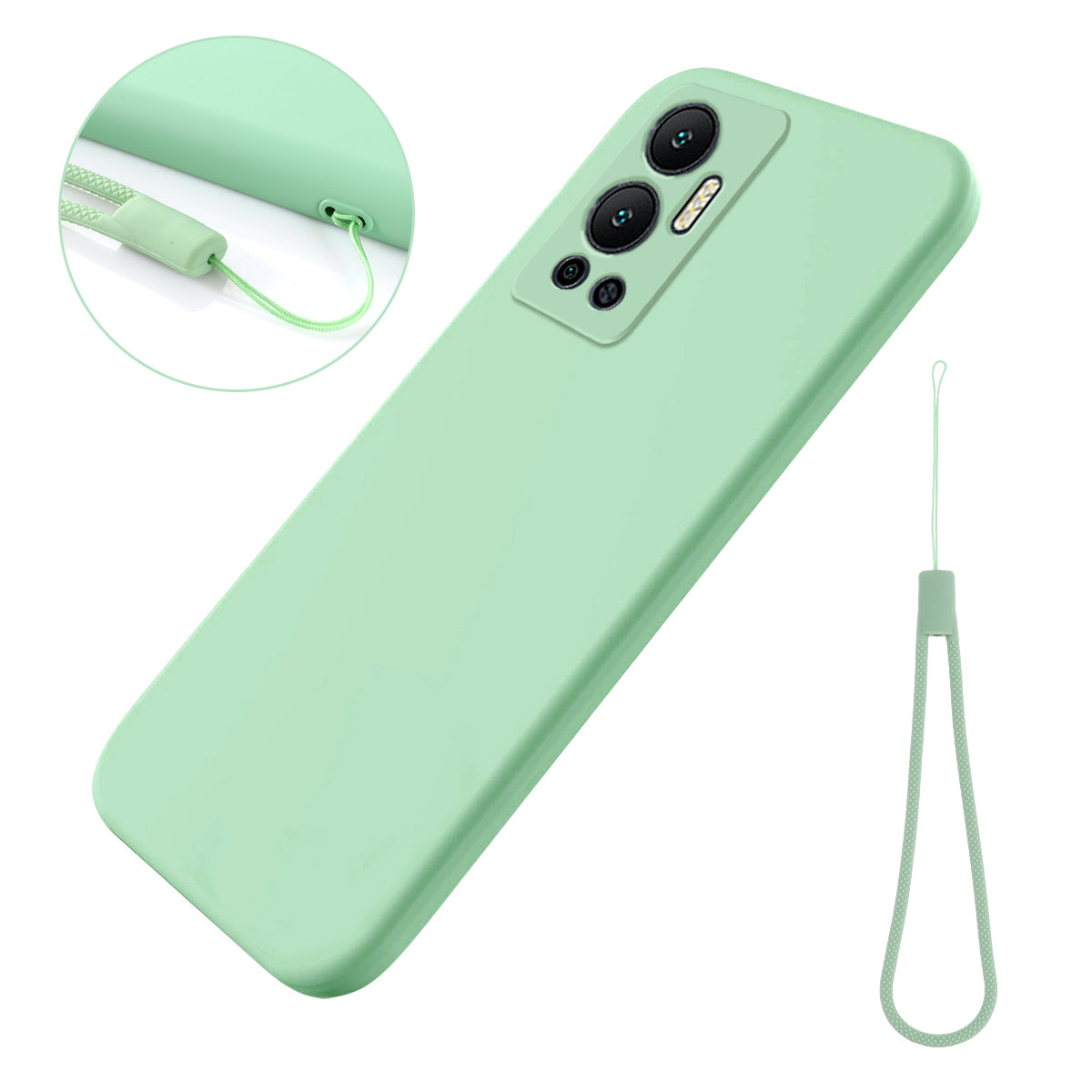 For Infinix Hot 12 4G Liquid Silicone Shockproof Phone Case Anti-Scratch Soft Lining Back Cover